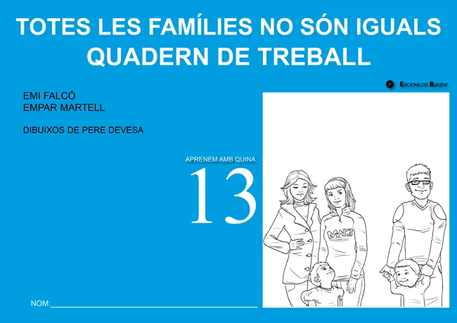Portada de Totes les famílies no són iguals. Quadern de treball