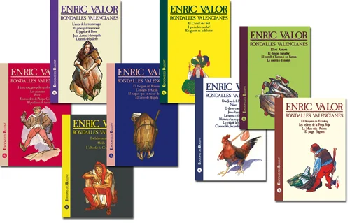 Portada de Rondalles valencianes d'Enric Valor (8 volums)